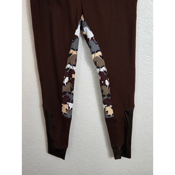 Buckwild Breeches Horse Riding Pants Medium Brown Horse Print Equestrian Stretch - Picture 3 of 11